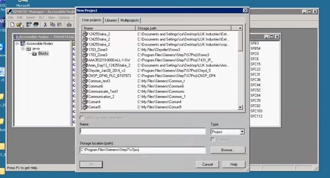 simatic manager connect to plc