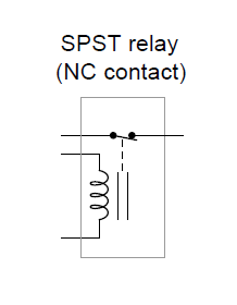 SPST normally closed type switches